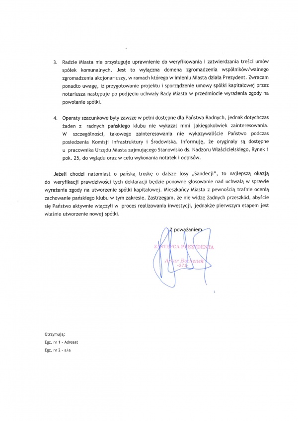 Odpowiedź na pismo